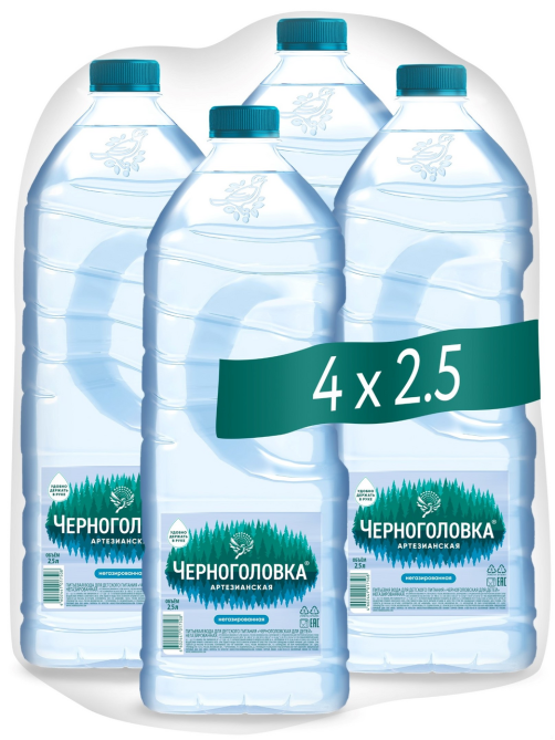 Вода Черноголовка питьевая негазированная, 2.5л