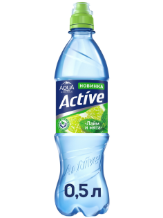 Вода Aqua Minerale Active лайм и мята негазированная, 500мл