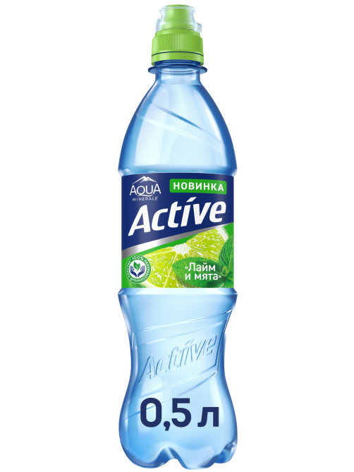 Вода Aqua Minerale Active лайм и мята негазированная, 500мл