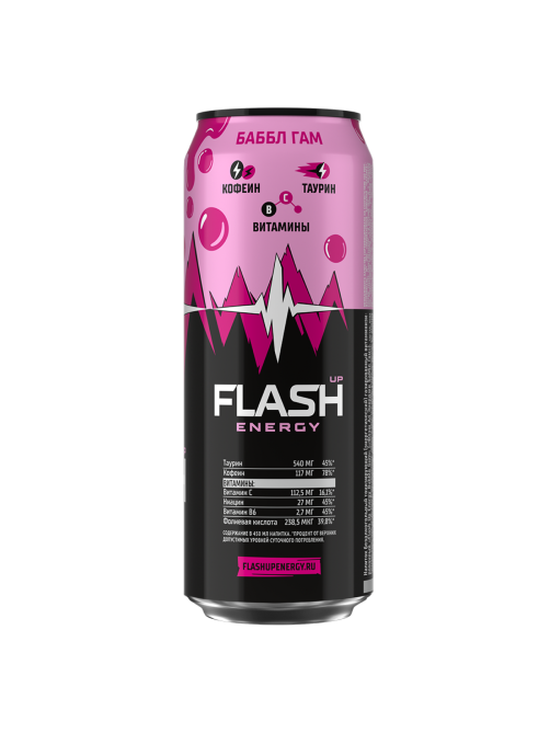 Энергетический напиток Flash Up Energy Bubble Gum, 450мл