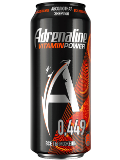Энергетический напиток Adrenaline Rush Vitamin Power Апельсин, 449мл