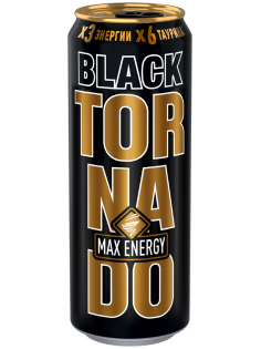 Напиток энергетический Tornado Max Energy Black, 450мл