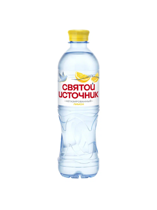 Вода Святой Источник питьевая негазированная со вкусом лимона, 500мл