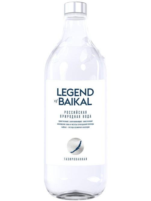 Вода Legend of Baikal питьевая газированная стекло, 750мл