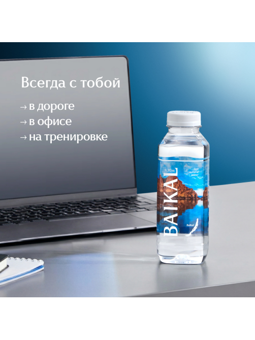 Вода Baikal430 Байкальская глубинная питьевая негазированная, 450мл