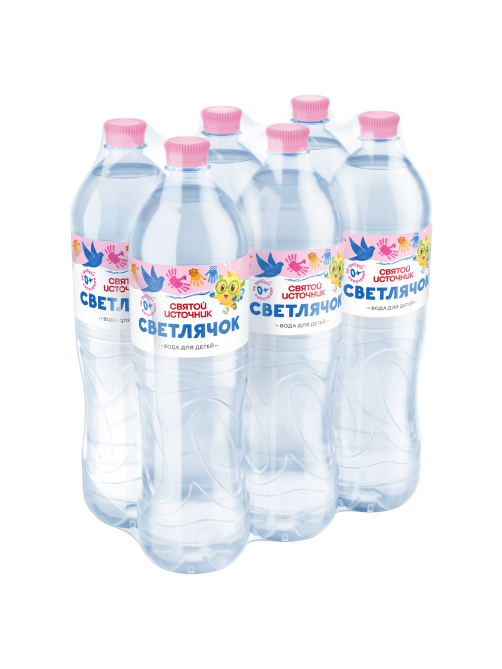 Вода детская Святой Источник Светлячок питьевая негазированная 0+, 1.5л