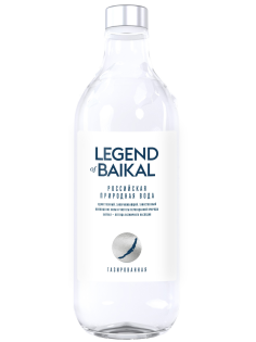 Вода Legend of Baikal питьевая газированная стекло, 500мл