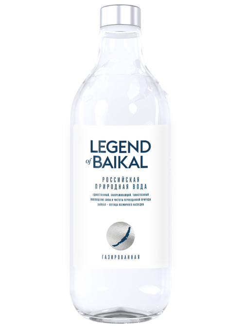 Вода Legend of Baikal питьевая газированная стекло, 500мл