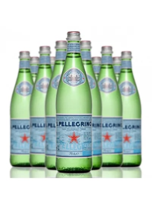 Вода Sanpellegrino минеральная газированная стекло, 750мл
