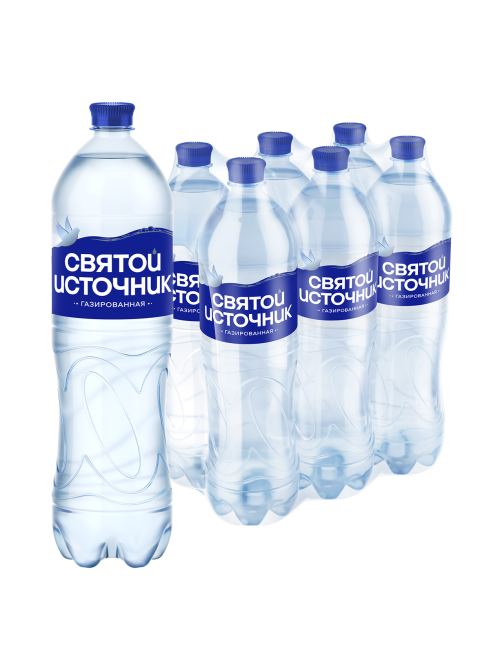 Вода Святой Источник питьевая газированная, 1.5л