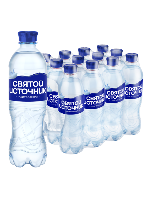 Вода Святой Источник питьевая газированная, 500мл