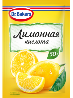 Лимонная кислота Dr.Bakers пищевая, 50г