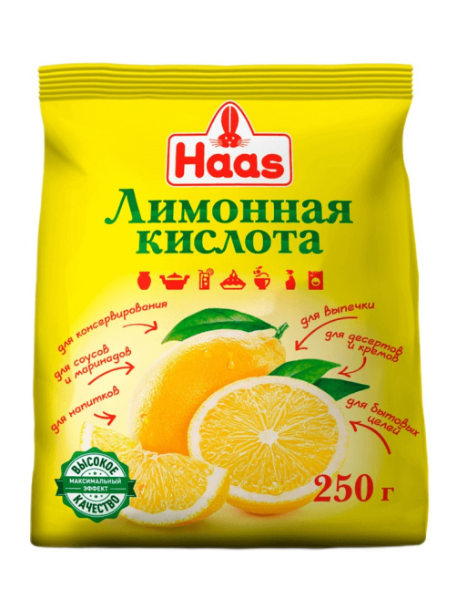 Лимонная кислота Haas пищевая, 250г