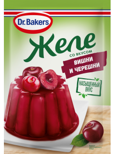 Желе Dr.Bakers со вкусом вишни и черешни, 45г