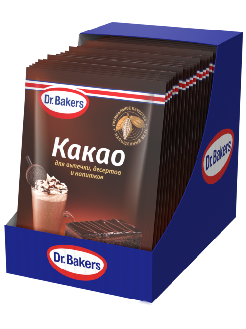 Какао-порошок Dr.Bakers алкализованный, 25г