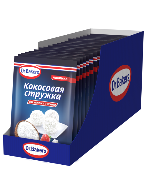Стружка кокосовая Dr.Bakers для выпечки и декора, 50г