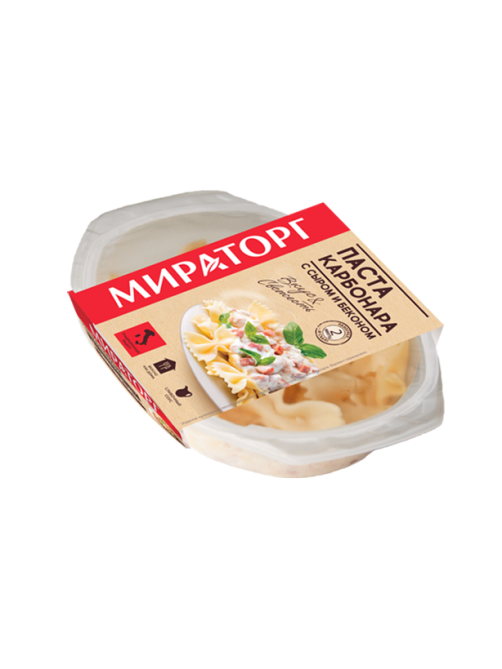 Паста Мираторг карбонара с сыром и беконом, 260г