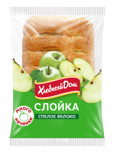 Слойка Хлебный дом Спелое яблоко, 55г