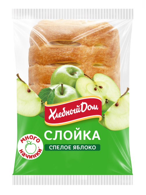 Слойка Хлебный дом Спелое яблоко, 55г