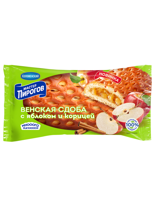 Сдоба Мастер Пирогов Венская с яблоком и корицей, 150г
