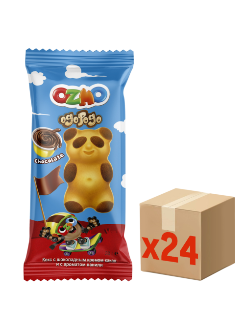 Кекс Ozmo Ogopogo с шоколадным кремом какао и с ароматом ванили, 30г х 24 шт