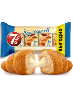 Круассан 7 Days с кремом со вкусом ваниль (4шт х 65г), 260г