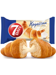 Круассан 7 Days c кремом со вкусом ваниль, 65г