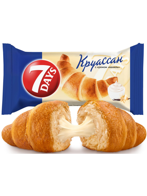 Круассан 7 Days c кремом со вкусом ваниль, 65г