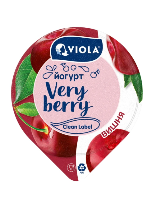 Йогурт Viola Very Berry вишня 2.6%, 180г