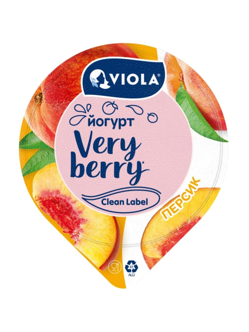 Йогурт Viola Very Berry персик 2.6%, 180г