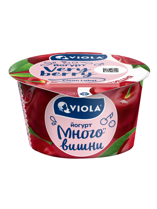 Йогурт Viola Very Berry вишня 2.6%, 180г