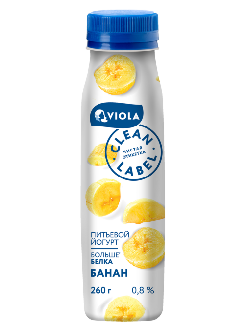 Йогурт питьевой Viola с бананом 0.8%, 260г
