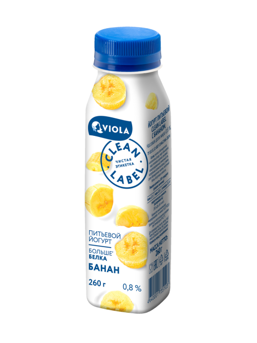 Йогурт питьевой Viola с бананом 0.8%, 260г
