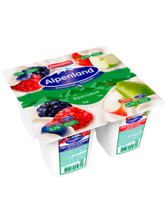 Йогуртный продукт Alpenland лесные ягоды, яблоко и груша 0.3%, 95г