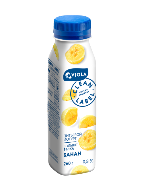 Йогурт питьевой Viola с бананом 0.8%, 260г