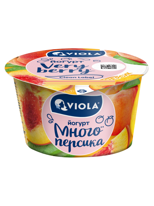 Йогурт Viola Very Berry персик 2.6%, 180г