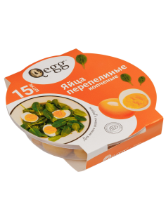 Яйцо перепелиное Qegg копченое, 15шт