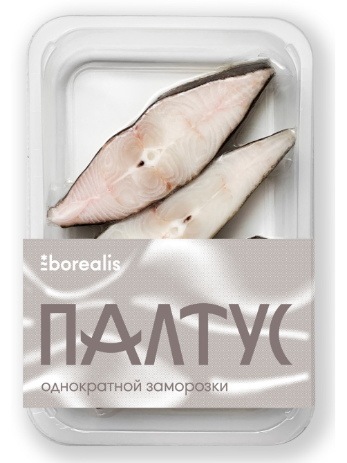 Палтус Borealis стейк свежемороженый, 400г