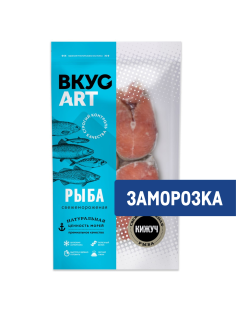 Кижуч стейк Вкусарт замороженный, 500г