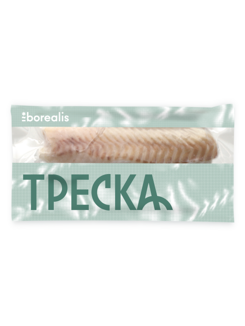 Треска филе Borealis спинка без кожи без костей замороженная, 350г
