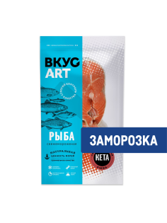 Кета стейк Вкусарт замороженный, 500г