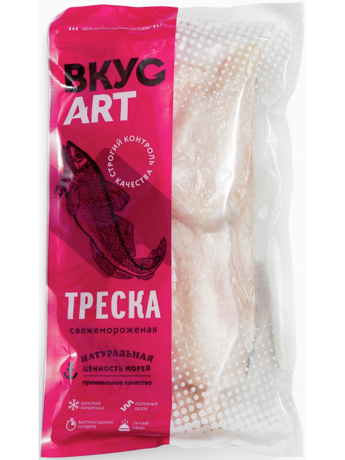Филе трески Вкусарт свежемороженое, 500г