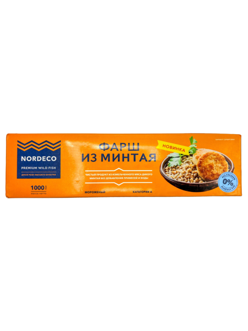 Фарш из минтая Nordeco замороженный, 1кг