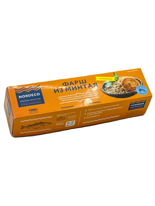 Фарш из минтая Nordeco замороженный, 1кг