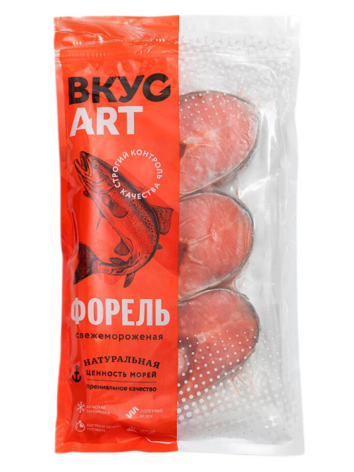 Форель Вкусарт Радужная стейк замороженная, 500г