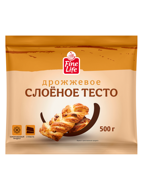 Fine Life Тесто слоеное дрожжевое замороженное, 500г