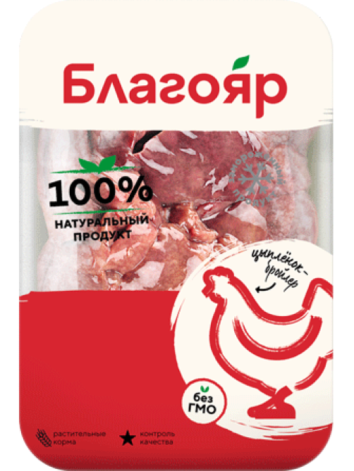 Печень цыпленка-бройлера Благояр замороженная, ~900г