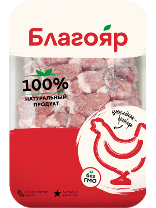 Сердце цыпленка-бройлера Благояр замороженное, ~900г