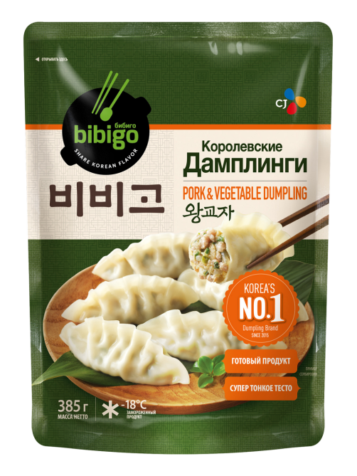 Дамплинги Bibigo Королевские замороженные, 385г
