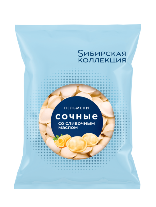 Пельмени Сибирская коллекция Сочные со сливочным маслом замороженные, 700г